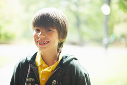 photo of boy wearing braces