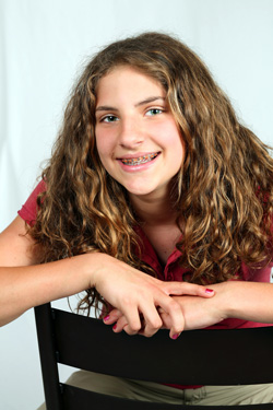 photo of teen girl with braces